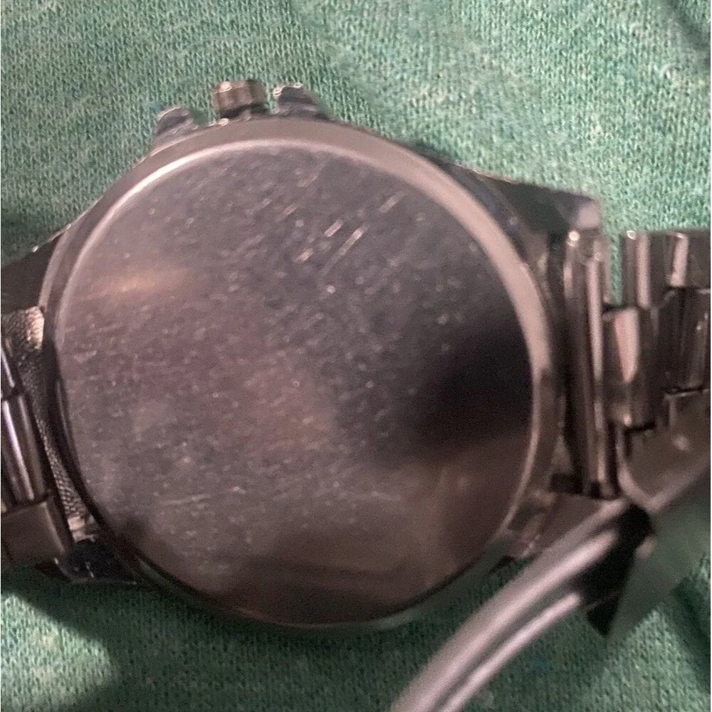 Wristwatch Men Trendy Fashion Quartz Watch Stainless Steel Metal Band Luminous